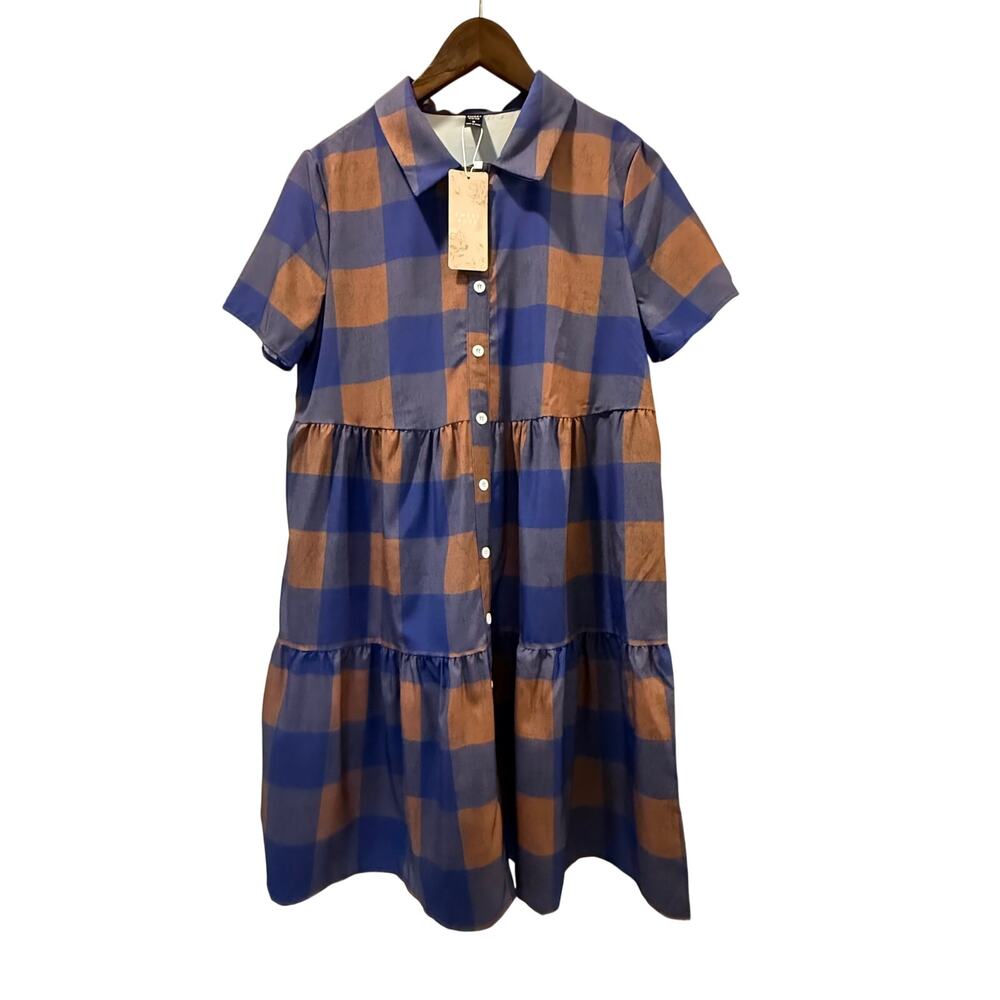 Emery Rose, NWT, Size M, Summer Plaid Dress